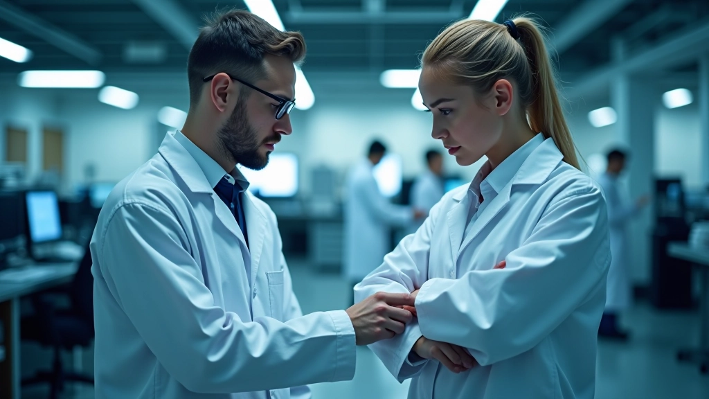 TÜBİTAK laboratuvarında robotik prototip geliştiren mühendisler, modern araştırma ortamı